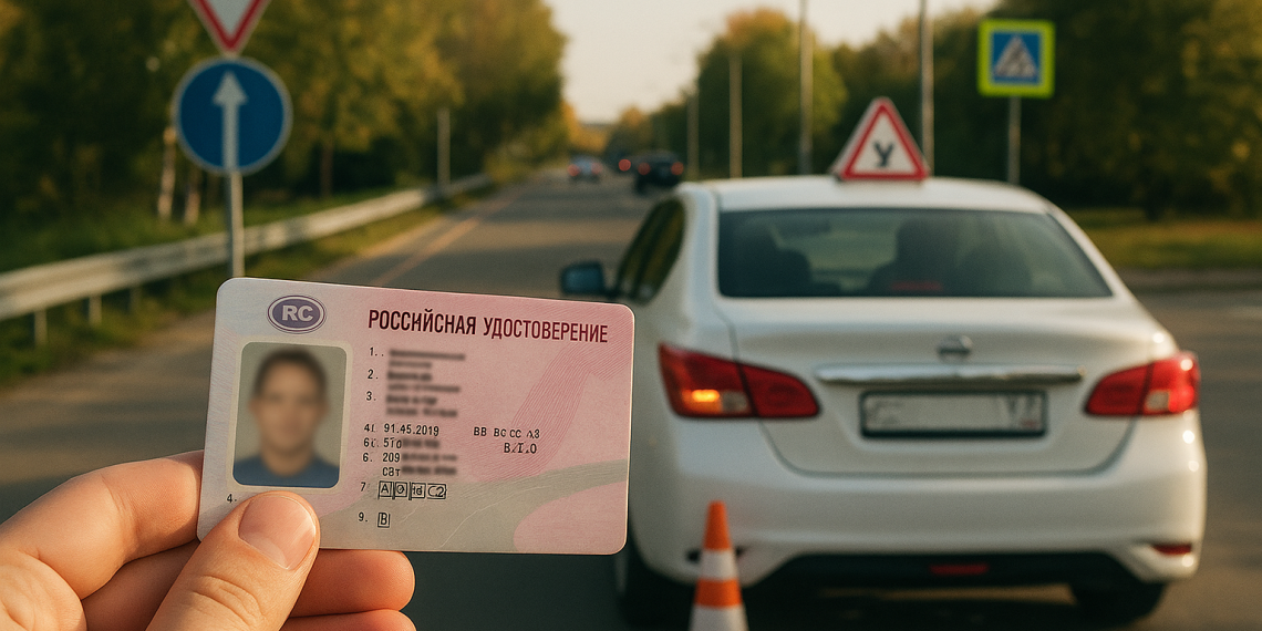 Реалистичная фотоиллюстрация в редакционно-журналистском стиле для российской ТВ-программы «Автограф» о правах автомобилистов, ПДД и безопасности на дорогах России. Тема выпуска: Изменения в правилах получения водительского удостоверения. Уличная или