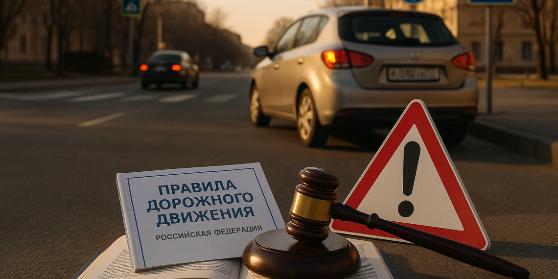 Реалистичная фотоиллюстрация в редакционно-журналистском стиле для российской ТВ-программы «Автограф» о правах автомобилистов, ПДД и безопасности на дорогах России. Тема выпуска: Изменения в законодательстве для автомобилистов в 2024 году. Уличная ил