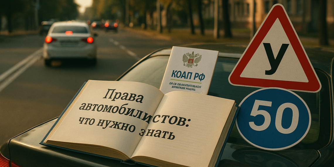 Реалистичная фотоиллюстрация в редакционно-журналистском стиле для российской ТВ-программы «Автограф» о правах автомобилистов, ПДД и безопасности на дорогах России. Тема выпуска: Права автомобилистов: что нужно знать. Уличная или дорожная сцена в реа