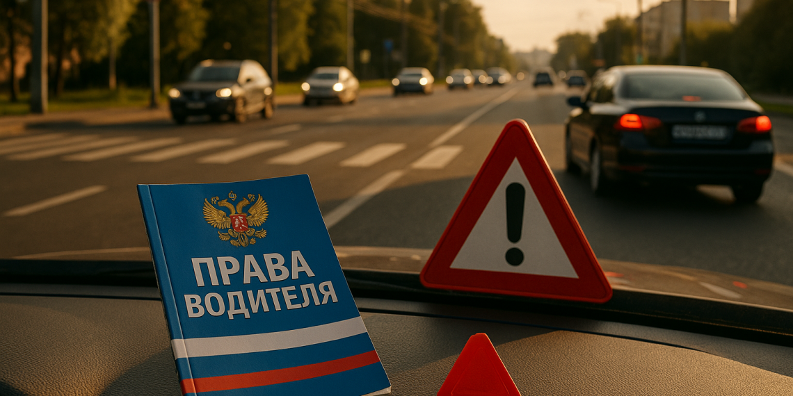 Реалистичная фотоиллюстрация в редакционно-журналистском стиле для российской ТВ-программы «Автограф» о правах автомобилистов, ПДД и безопасности на дорогах России. Тема выпуска: Безопасность на дорогах: советы для автомобилистов. Уличная или дорожна